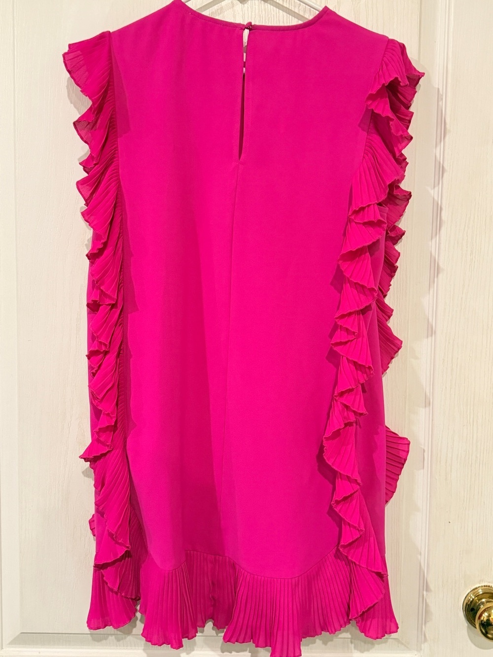 TCEC Fuchsia Pleated Ruffle Mini Dress - Picture 5 of 5